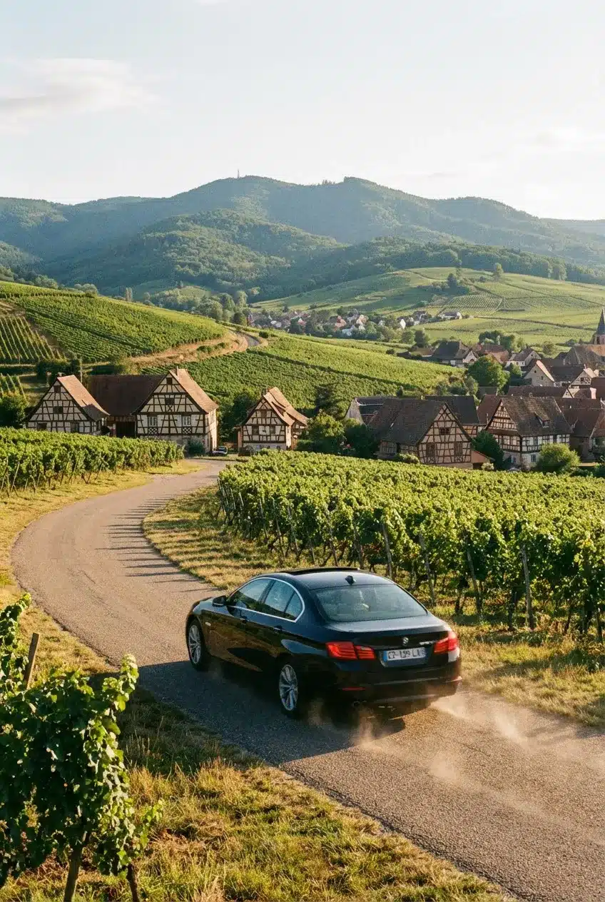 Route des Vins d'Alsace — chauffeur privé FJ13 Transport Premium